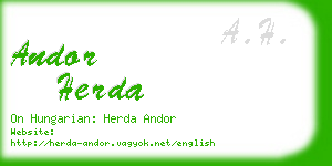 andor herda business card